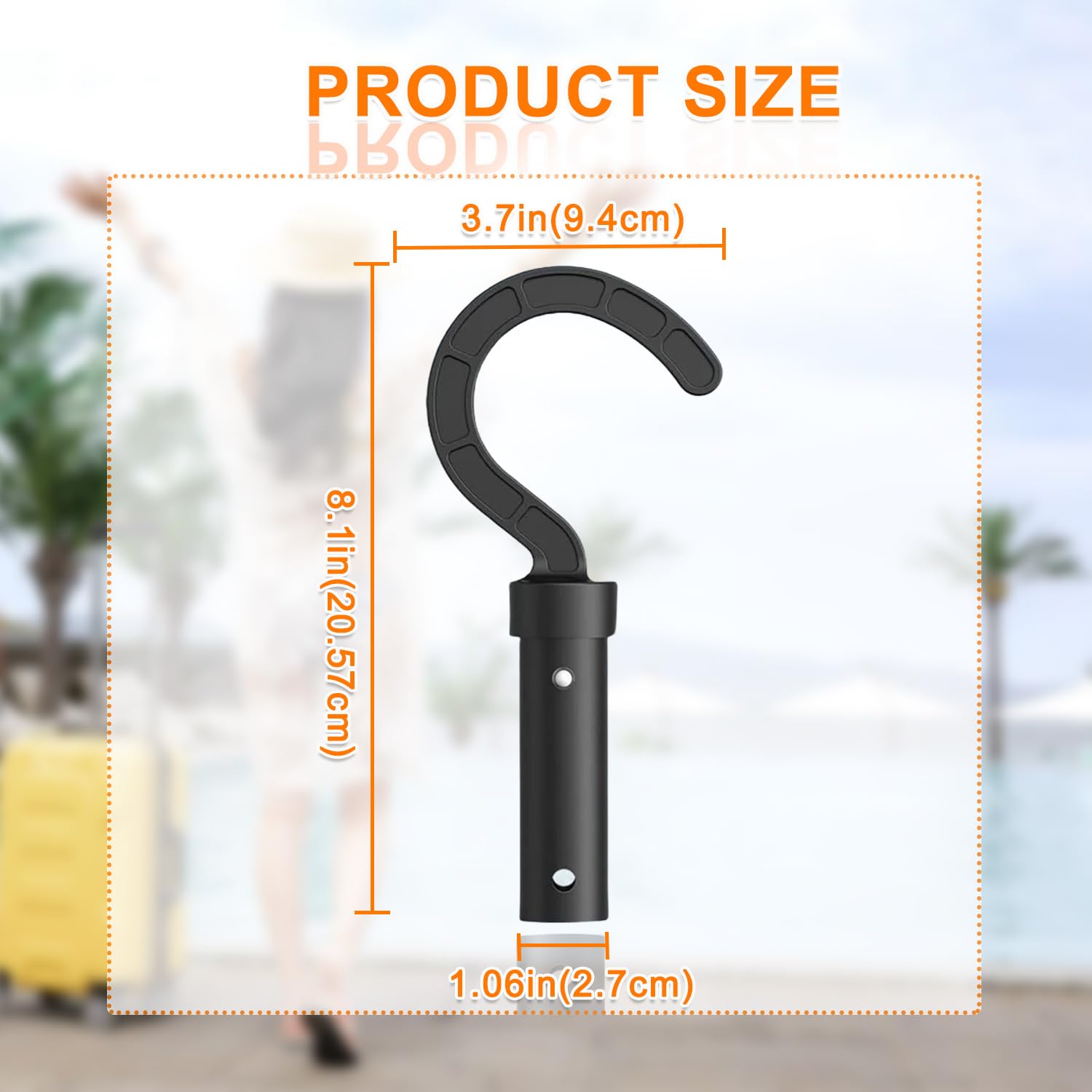HUAREW Hook for All Robotic Pool Cleaner, Accessories Hook for Pool Vacuum Robot Including Cordless,Above Ground and Underwater,Attaches to Telescopic Poles
