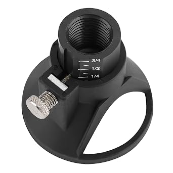 Drill Locator, Plastic Tool Attachment Positioner for Accurate Punching on Electric Grinder Drill Machines Black 2.4inch Base