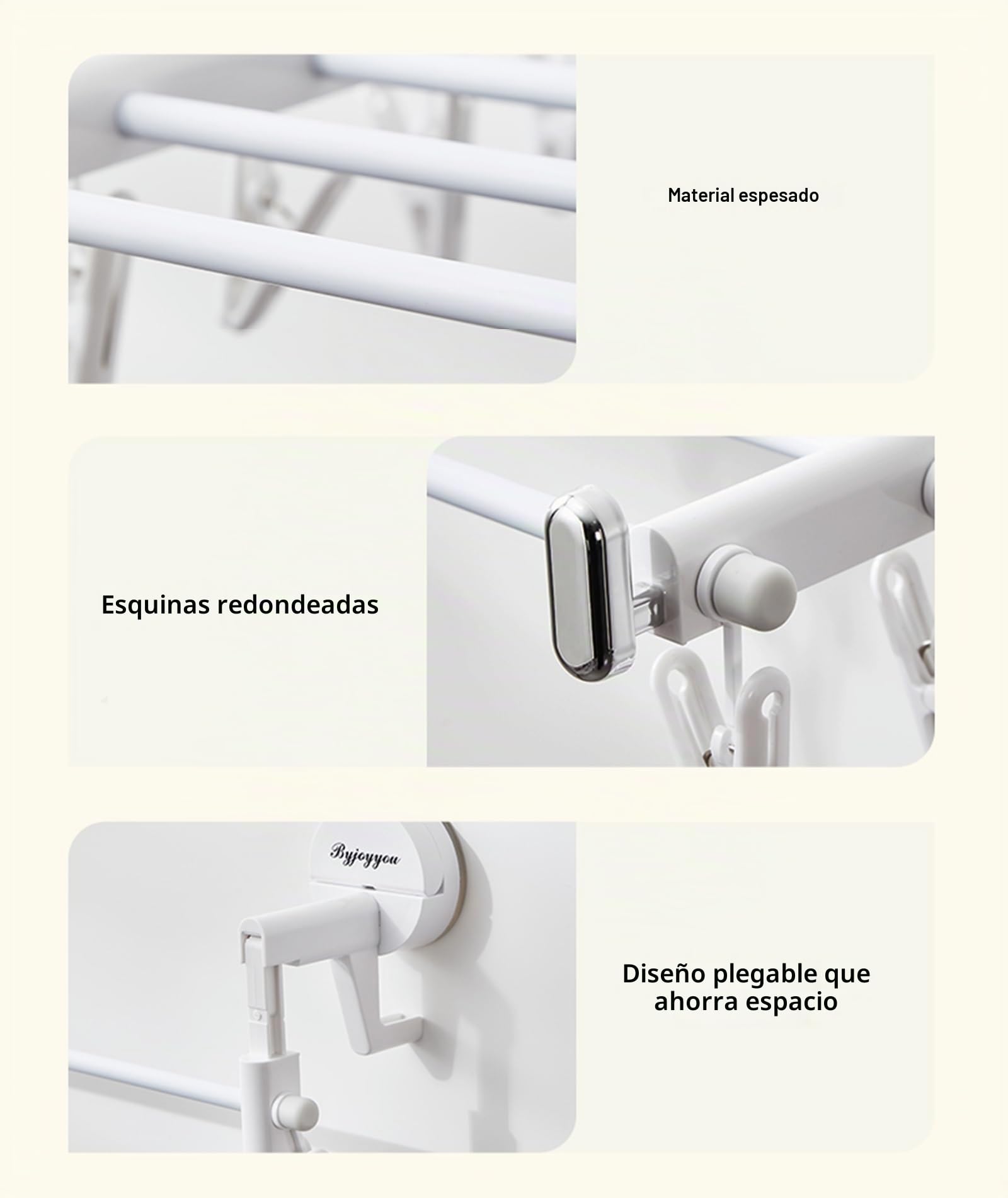 Perchero Plegable Perchero de Ventosa con 10 Ganchos Secador de Toallas Portátil Secador de Ropa de Viaje para Ropa Interior Exterior(Weiß)
