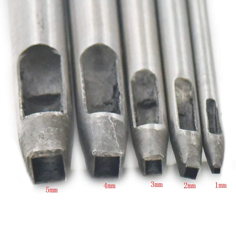 Fujiyuan 1 pcs 1mm Hollow Square Hole Steel Punch Cutter Tool