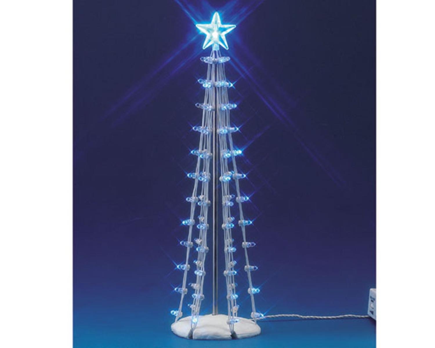Lemax - Lighted Silhouette Tree - Blau beleuchteter Baum - Höhe 23cm - Zubehör - Christmas Village - Dorf