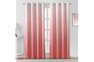 HOMEIDEAS Coral Curtains for Bedroom