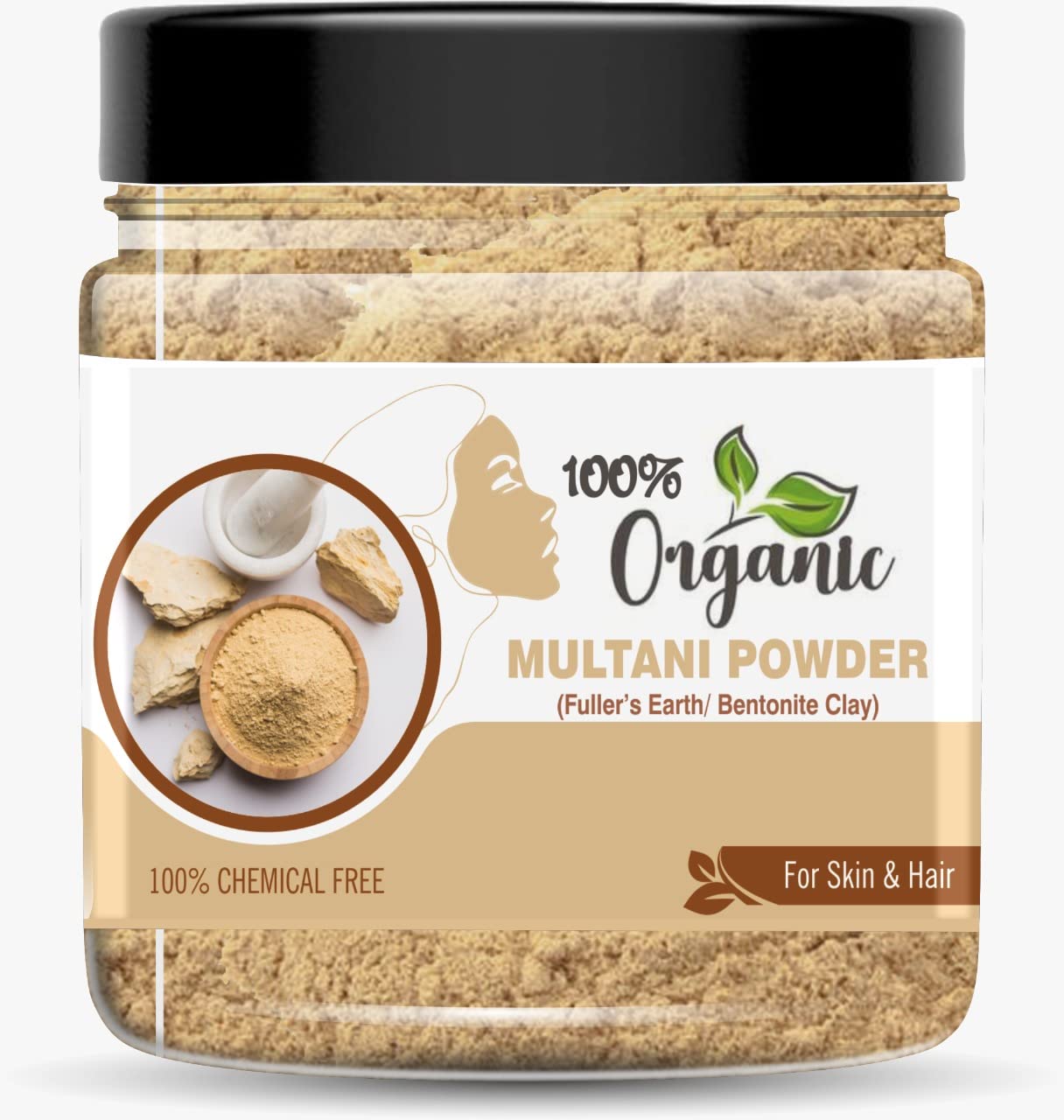 Organic 100% Pure Multani Mitti Powder (Fuller’s Earth) Skin Face Clays (350g)