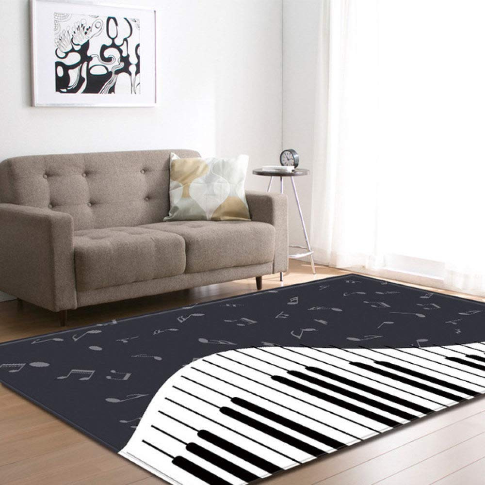 Tapis de motif de piano antidérapant idéal pour la cuisine et l'entrée