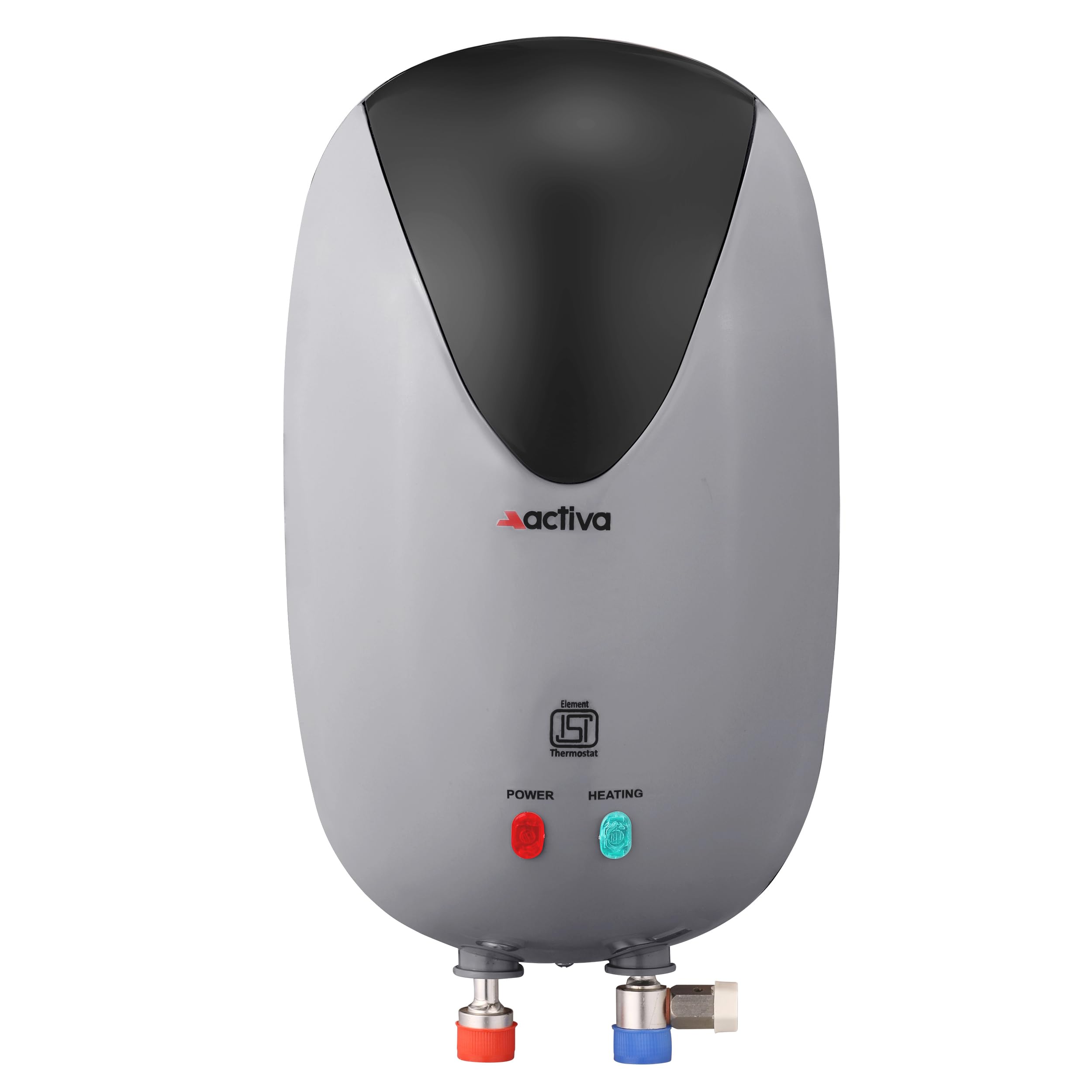 Activa 3 Liter Water Heater Geyser, ISI Copper Element 3 KVA, Instant Heat Water, Anti Rust Coated Tank, ABS Body, BEE 5 Start Rated, Energy Efficient, 2 Years Warranty (Black & Grey)