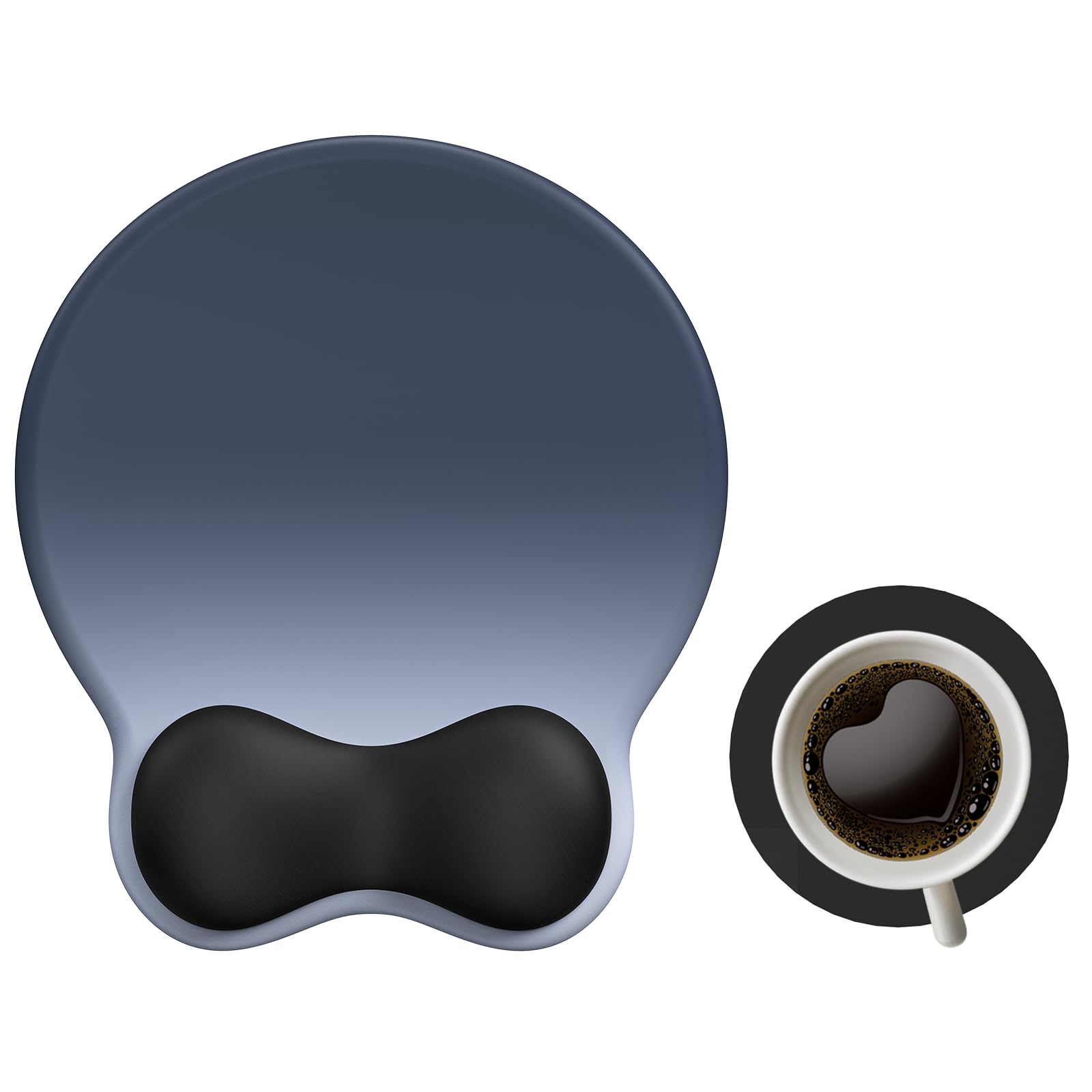 Ergonomic Mouse Pad with Wrist Support, Gel Mousepad with Wrist Rest, Pain Relief, Mouse Wrist Rest with Non-Slip PU Base, Computer Mouse Pad for Laptop, Desk, Gaming, Office, Home, Gradient Blue