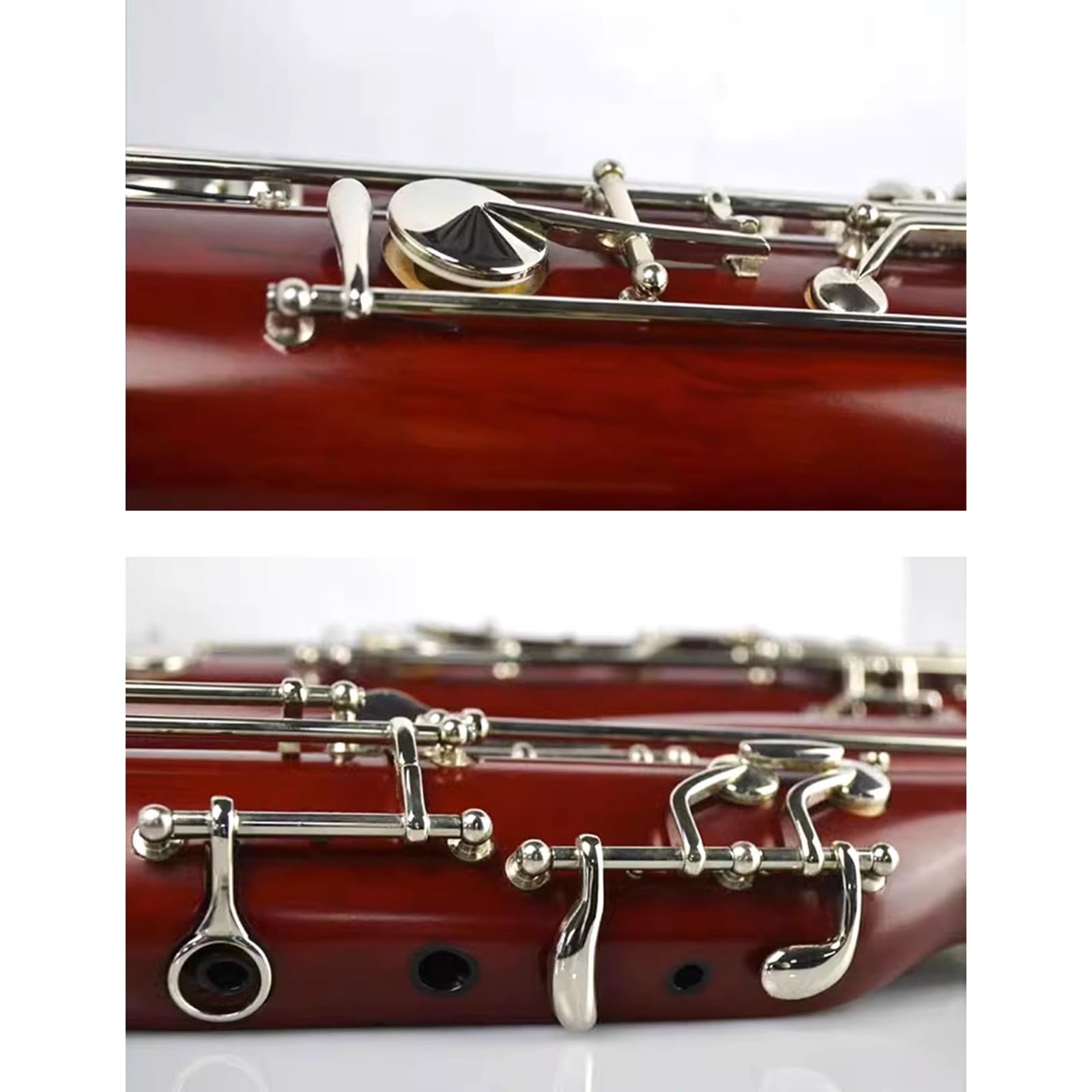 Strumento Per Fagotto Con Tasti Nichelati In Rame Bianco E Prestazioni Professionali Con Custodia Set con Fagotto
