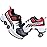 Double-Row Deform Wheel Automatic Walking Shoes Invisible Deformation Roller Skate 2 in 1 Removable Pulley Skates Skating Parkour (RED Black, US8.5)