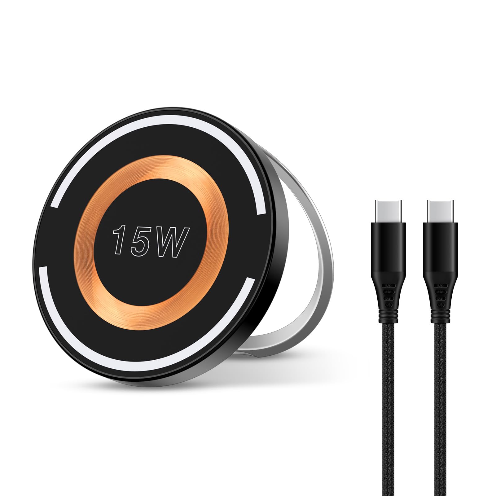 Samsung Galaxy S24 Ultra Wireless Charger Stand for Galaxy S24 S23 FE S22 S21 S20 Z Fold/Flip 5, 15W Magnetic Fast Charger Pad Charging Station Mag-safe Charger Mat for iPhone 15 14 13 12 Pro Max Plus