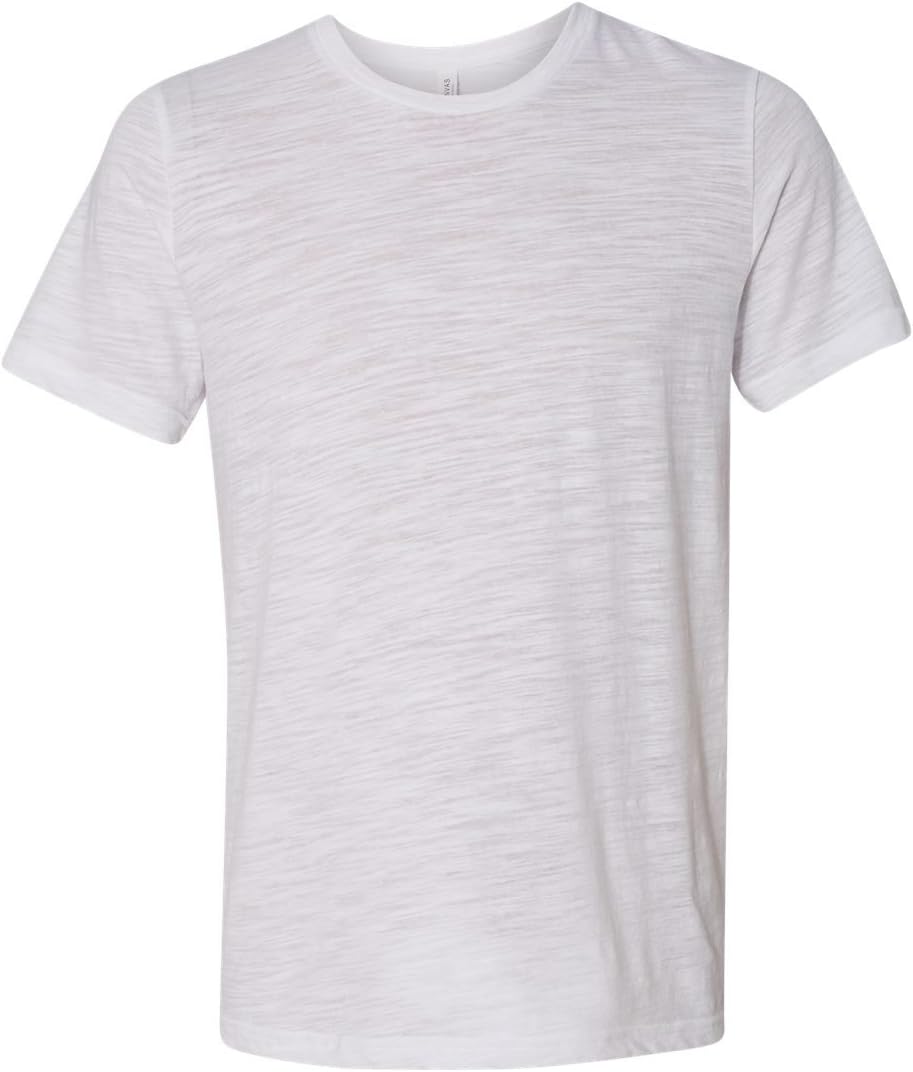Bella Canvas Product of Brand Unisex Poly-Cotton Short-Sleeve T-Shirt - White SLUB - XL - (Instant Savings of 5% & More)