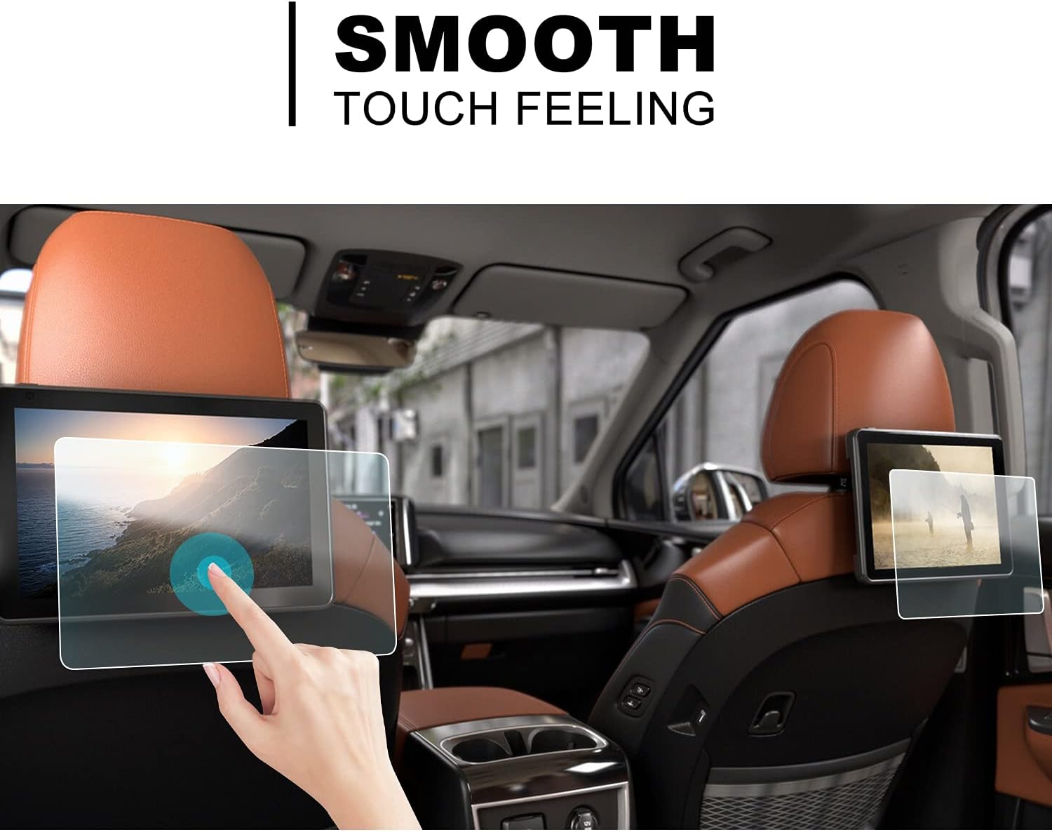 lfotpp car dual screen rear seat tv screen protector for 2022 k ia carnival ka4 entertainment system auto accessories car infotainment stereo display