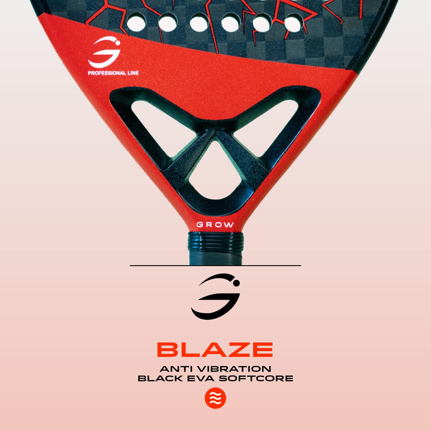 BLAZE RED 12K Racchetta Padel in Carbonio, Rosso | Per donna e uomo, forma diamante, EVA Soft, superficie ruvida, custodia inclusa