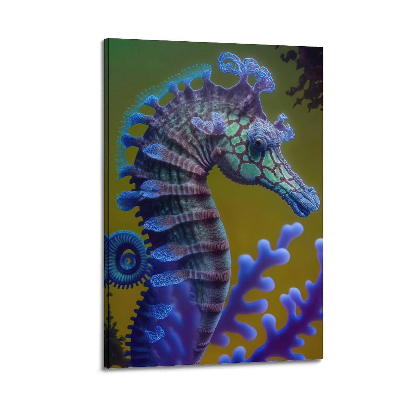 CXHJCA Animal Poster Seahorse Magic Poster Decorative Painting Canvas Wall Posters And Art Picture Print Modern Family Bedroom Decor Posters 20x30inch(50x75cm)