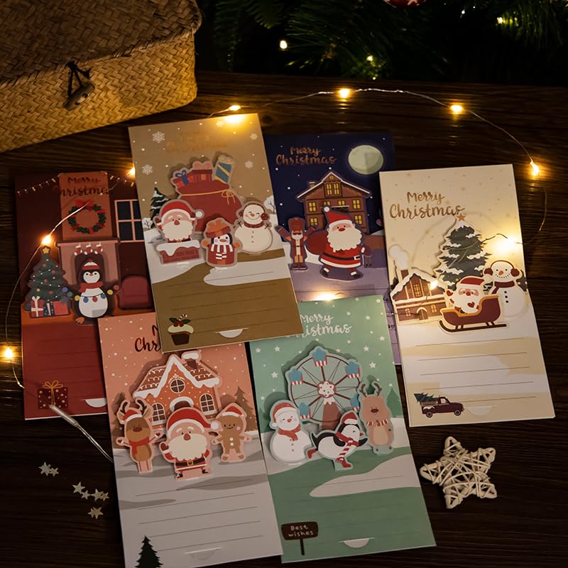 ★オーダー受付中★クリスマスカード3枚セット②★グリーティングカード★ダイカット Amazon | クリスマスカード セット 3D 立体 メッセージカード xmas