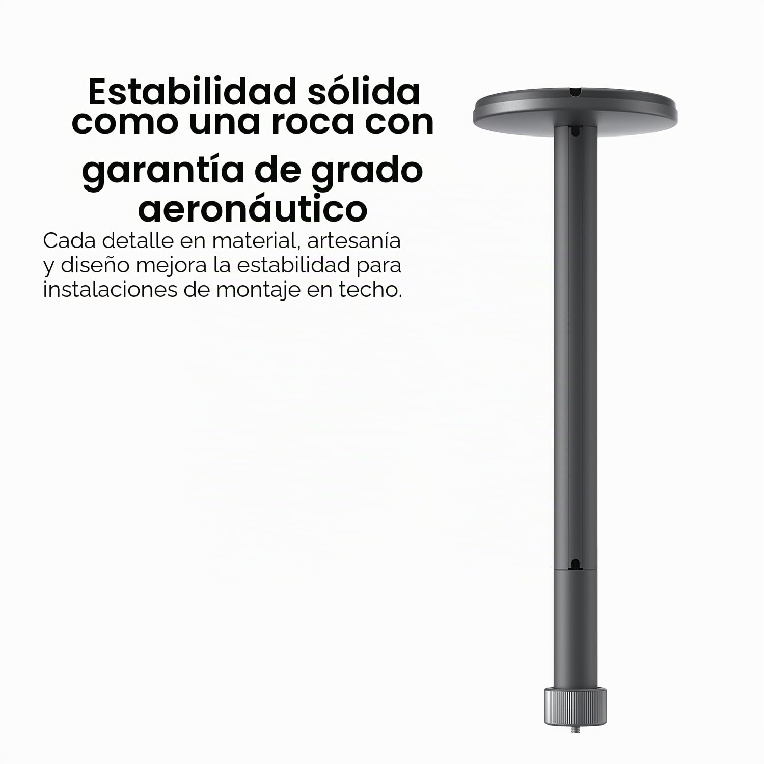 JMGO Soporte Techo N1S 4K / PicoPlay / N1S 1080P / PicoFlix / N1, Aluminio aeronáutico, diseño Personalizado, fácil instalación, Dos Alturas (100/300 mm), Capacidad de Carga 10kg
