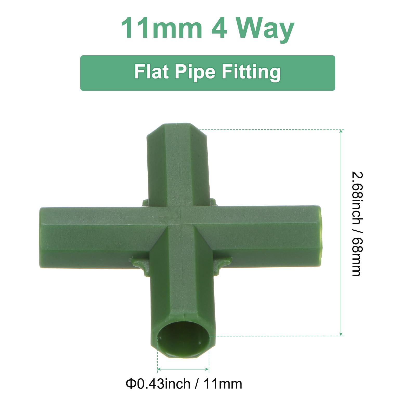 M METERXITY 12 Pcs 11mm Greenhouse Frame Building Connectors - Image 3
