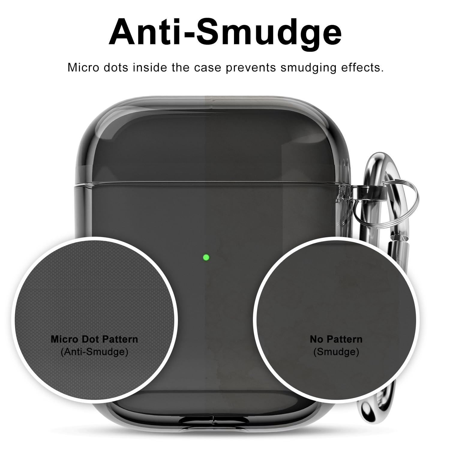 Svanove for Airpods Case Clear Hard Plastic Transparent Simple Cute Airpods 1st 2nd Generation Case with Keychain - Image 4