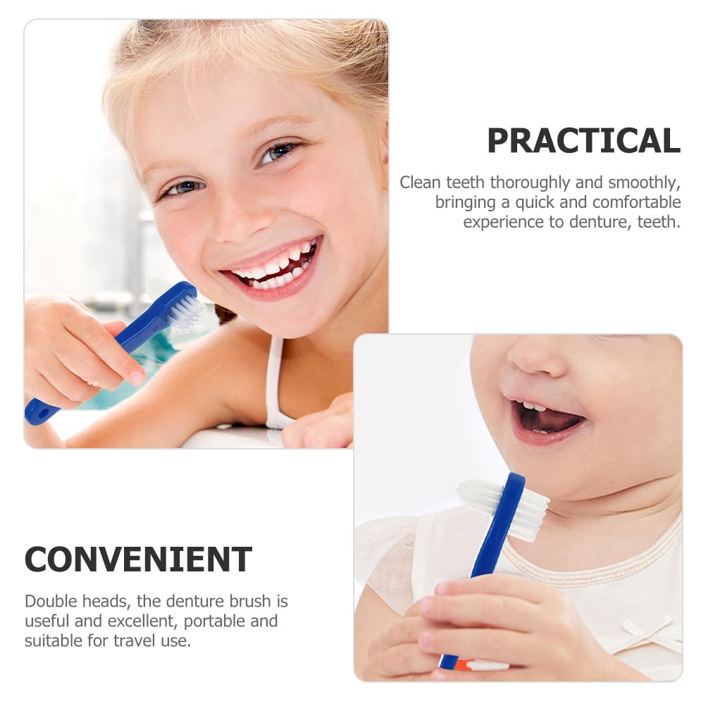 Cepillos Para Dentaduras Postizas 8 Uds Mini Cepillo De Limpieza Doble Cabezal Ergonomico Para Cuidado Bucal Y Limpieza Precisa De Prótesis