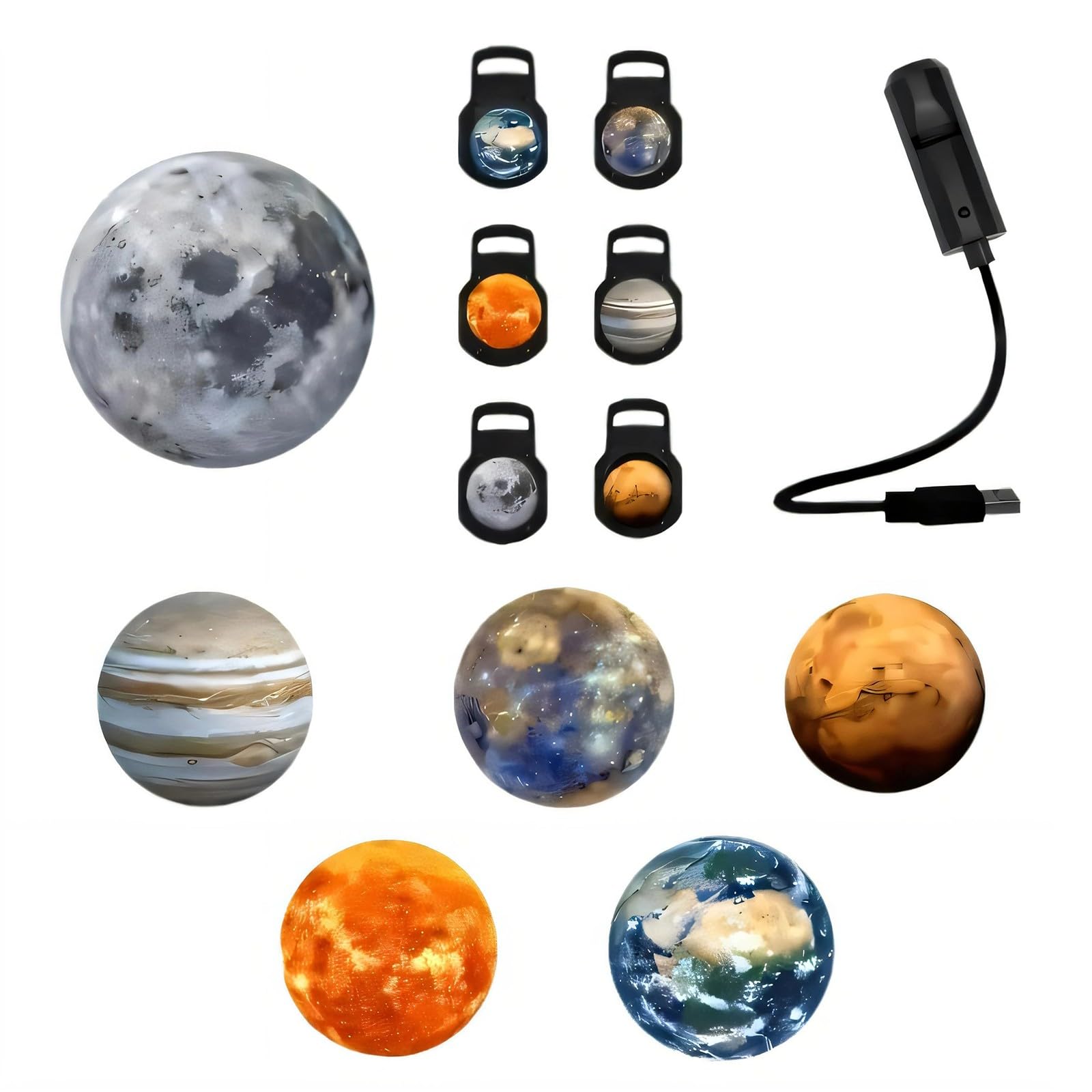 Rxgiasup Interactives Universe Night Lamp Projectors Moons Planet Nebulaes Via USB Connection for Ceiling Mapping USB Star Projectors Modifiable Star Lamp