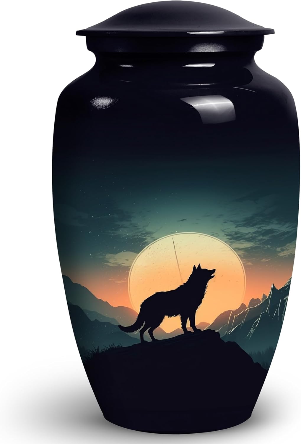PARUHAS Wolf Urn for Human Ashes for Adult Male & Female Memorial for