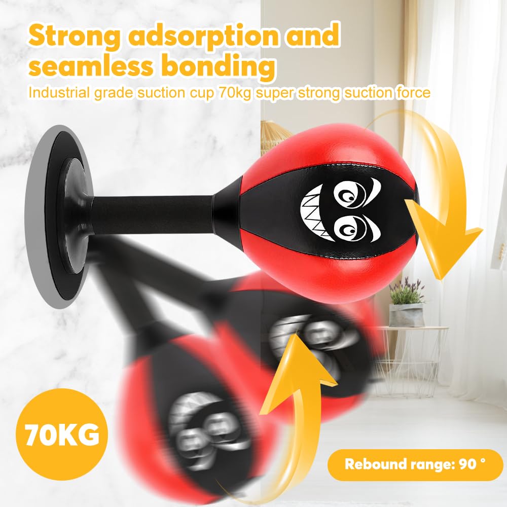 Punching ball tavolo ufficio punching ball con ventosa, resistente palla Rage Bag Desktop Punching Bag Mini sacco da boxe per attività a casa e in ufficio per alleviare lo stress
