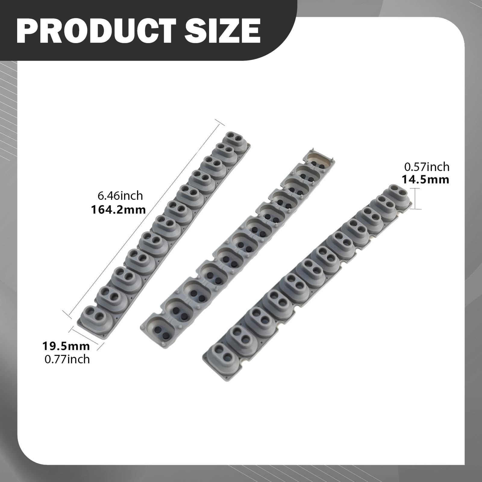 F Fityle 7 pezzi di striscia di contatto in silicone conduttivo per tastiera, accessori per pianoforte elettronico professionale leggero, striscia di contatto