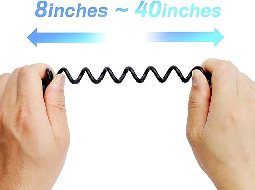 Miniatura 5 de Micrófono de hombro impermeable compatible con Baofeng Kenwood BTECH Retevis TYT Walkie Talkie Radio Cable reforzado de mano