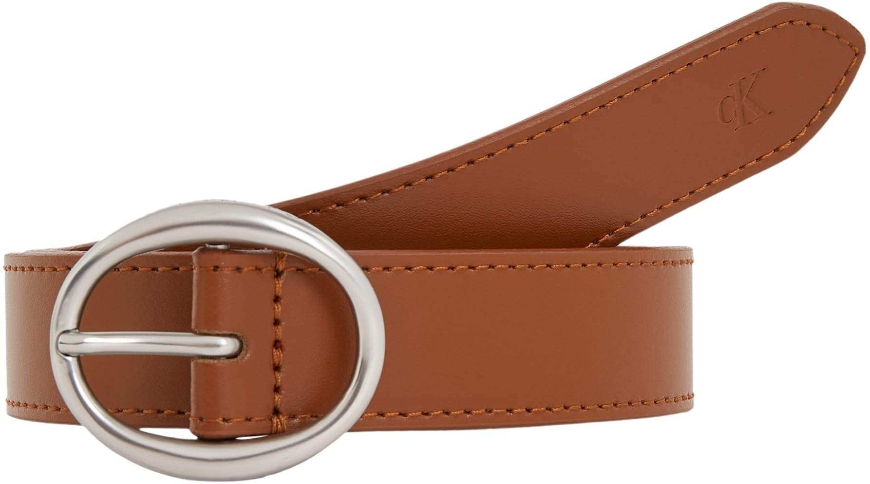 Calvin Klein Jeans Women Classic Round Lthr Belt25Mm Belts, Black, 130