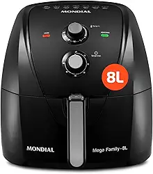 MONDIAL Fritadeira Sem Óleo Air Fryer 8L, Preto, 1900W, 220V - AFN-80-FB