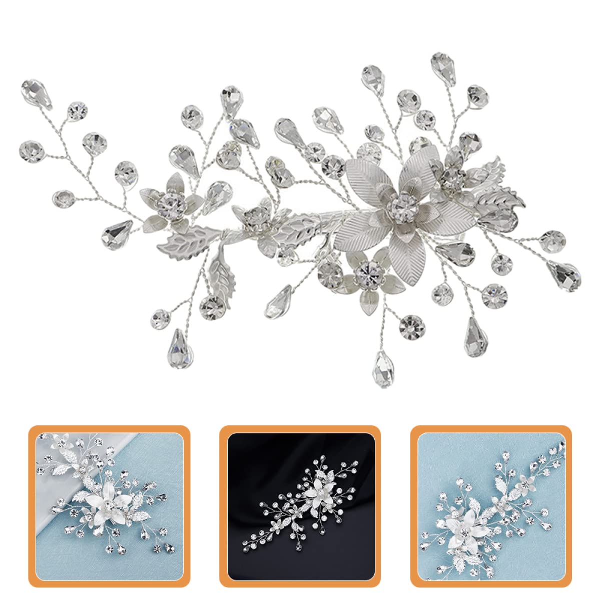Healeved 5stücke Rhinestone Haarschmuck Blütenhaarspange Für Bräute Elegante Hochzeitsaccessoires Für Frauen Für Hochzeiten Und Besondere Anlässe Mit Funkelnden Kristallen Und
