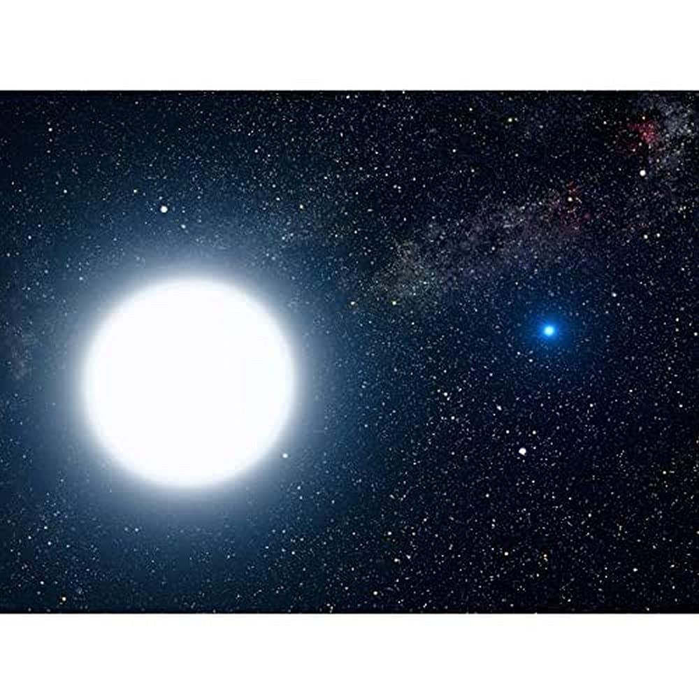 Space NASA Binary Stars Sirius A B Illustration Unframed Wall Art Print Poster Home Decor Premium