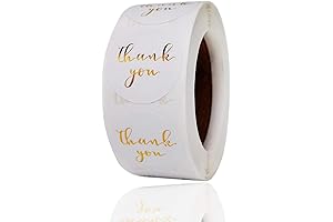 1 Inch Thank You Stickers Roll for Envelopes Gifts
