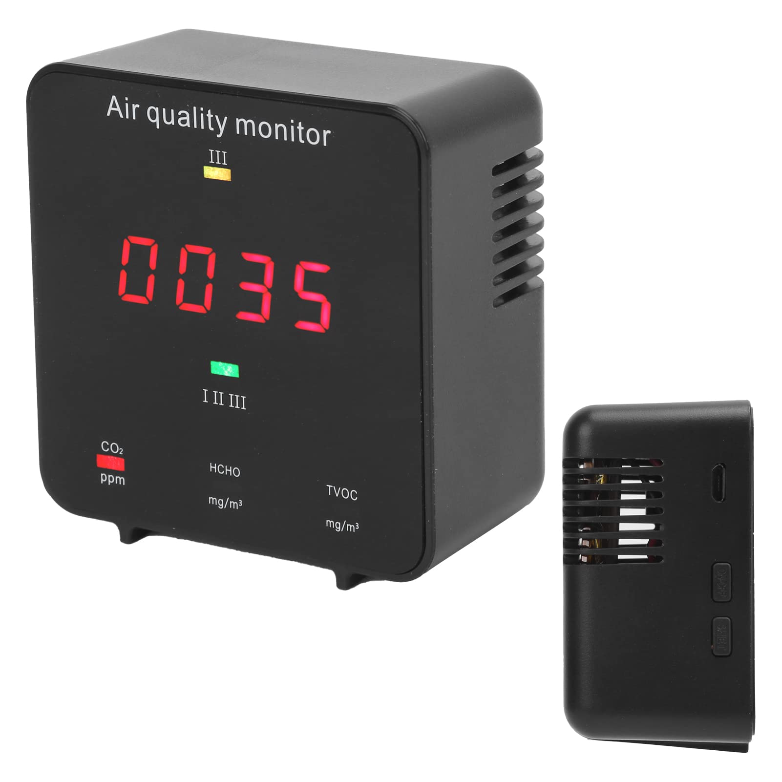 Monitor della qualità 'aria Rilevatore di Formaldeide e Anidride Carbonica Home Office Digitale Vita Sana