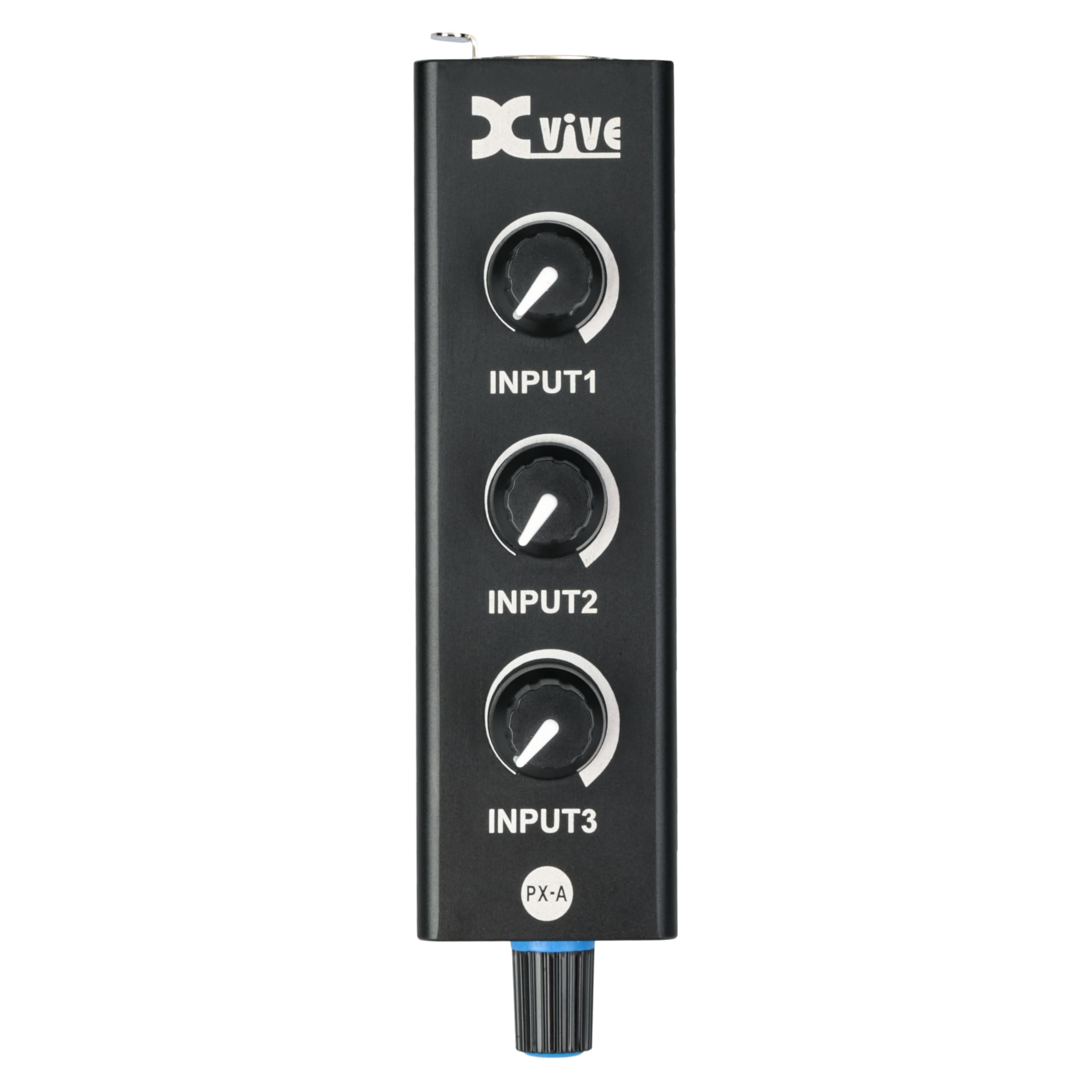 Xvive PX-A - Mixer Audio A 3 Canali Con Alimentazione Poe O Batterie Aaa E Amplificatore Cuffie Individuale - Trasmissione Del Segnale Lossless Cat 5 Per Lunghe Distanze, Ideale Per Tecnici Del Suono-image