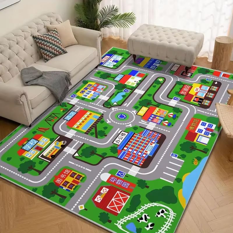 Tapis de jeu urbain et tapis de sol résistant pour chambre enfant
