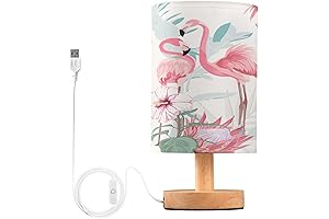 Emelivor Flamingo Palm Leaves Table Lamp: Illuminate Your Haven with Tropical Charm