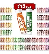 Yopela 112 -Pack Natural Lip Balm in Bulk with Vitamin E and Coconut Oil - Moisturizing, Soothing...