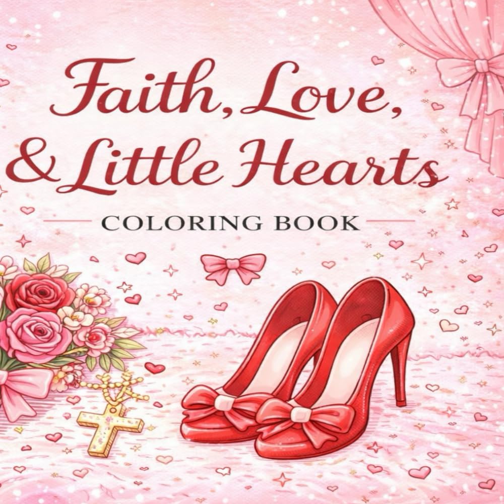 Faith, Love & Little Hearts: A Girly Christian Valentine Coloring Book