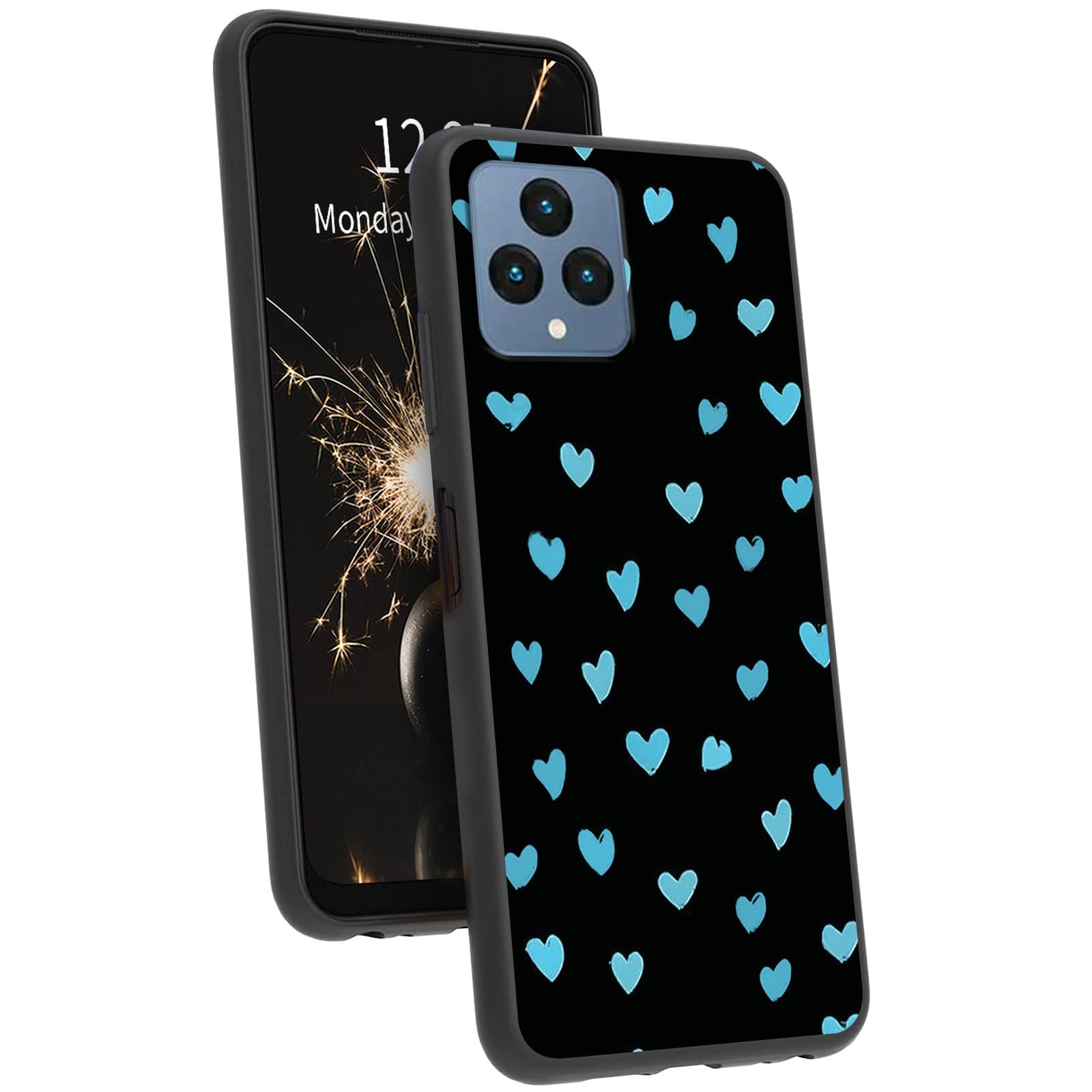 SDFCVBTYU for T-Mobile Revvl 6 5G Case for Women Men Girls Soft Slim TPU Shockproof Phone Cover Case for Revvl 6 5G, Lovely Heart