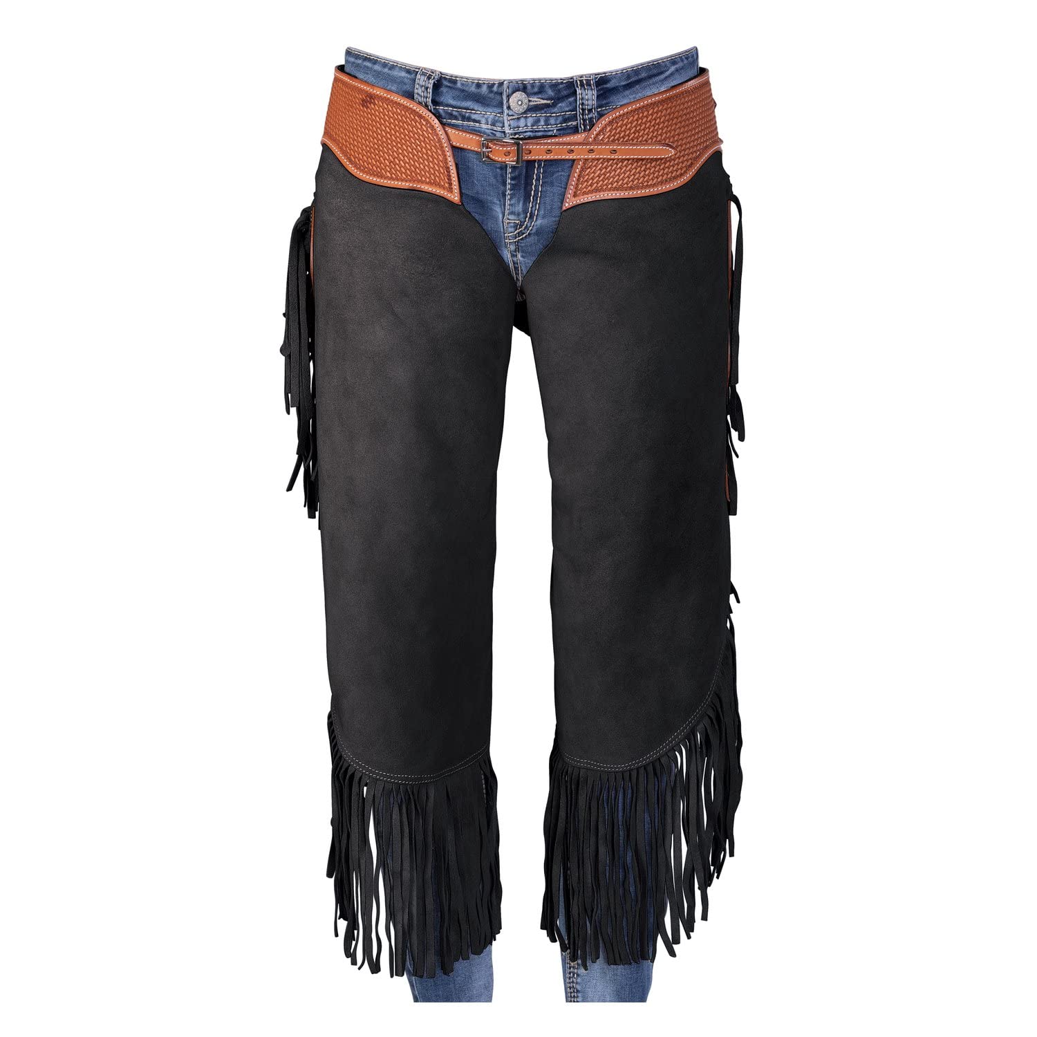 Custom Made Western Chinks Cow Hide Cestino In Pelle Intreccio Attrezzato Chaps per Bambini Adulto Uomini Donne Unisex ME-LCH-033