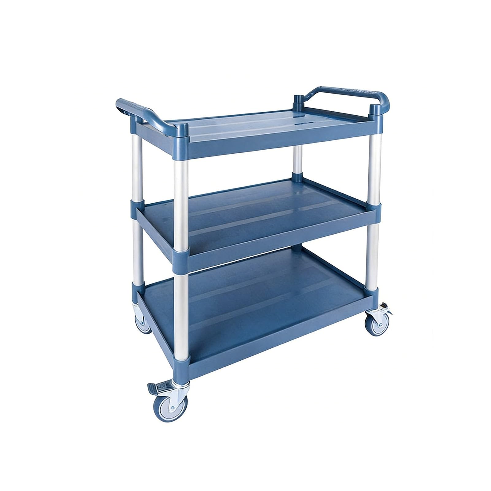 Restaurant Trolley,Equipped With Lockable Silent Wheels,440 Lb Load Capacity,Suitable For Restaurants And Kitchens(Gray,Medium)