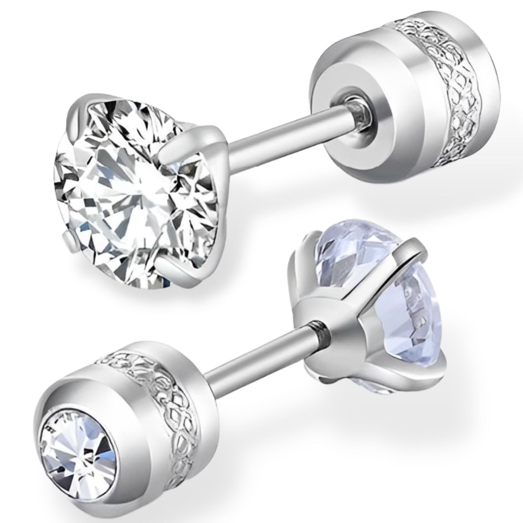 [swars] ピアス レディース サージカルステンレス 金属アレルギー対応 ネジ式 シンプル 両耳 2個セット