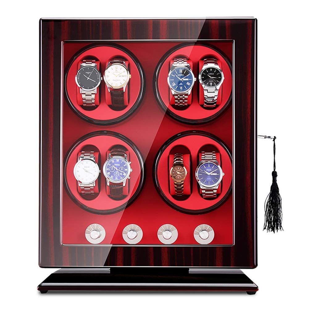 CGCSYZ Watch Winder For 8 + 0 Automatic Watches,Watch Winder Automatic Rotator Box With Motor,Piano Lacquer