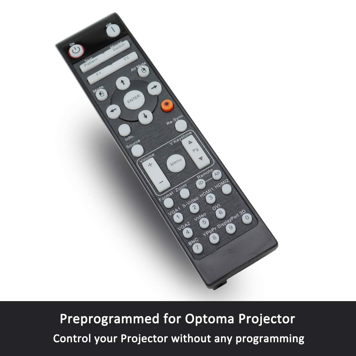 Auking - Telecomando per proiettore Optoma DLP EH415 EH500 EH503 EH503e EH505 EH505-B EH505e EH515 EH515T W415 W505 W515 W515T WU515 WU515T X515 X515 X515 X515 X600 X605 X605e BR541 BR561