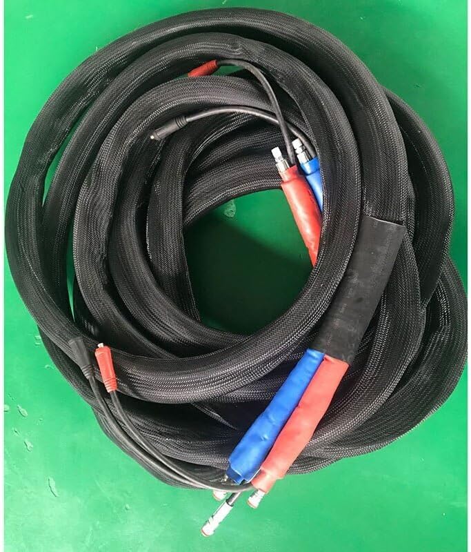 15M Polyurethane (PU) Foam Heating Hose 12V 1000W Heated Hose for Spray Foam Equipment Replacement for Graco Wear-Resistant with Smart Temperature Control