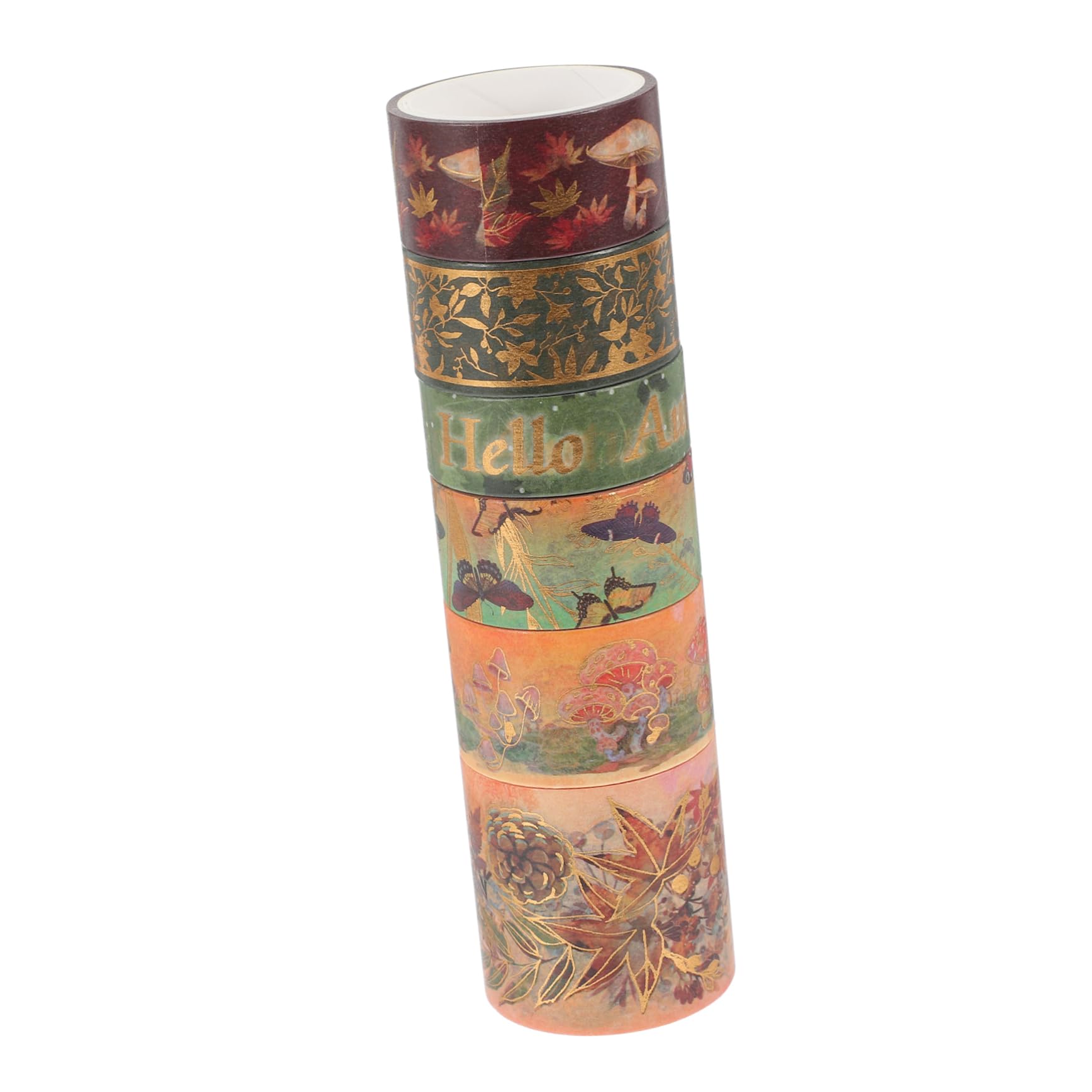 HOMSFOU 4 set Nastro Washi Carta Sottile Adesivi Per Diario Nastro Colorato Per Artigianato Nastro Da Per Scrapbooking Graziosi Accessori Per Diario Materiale Per 6 * 4