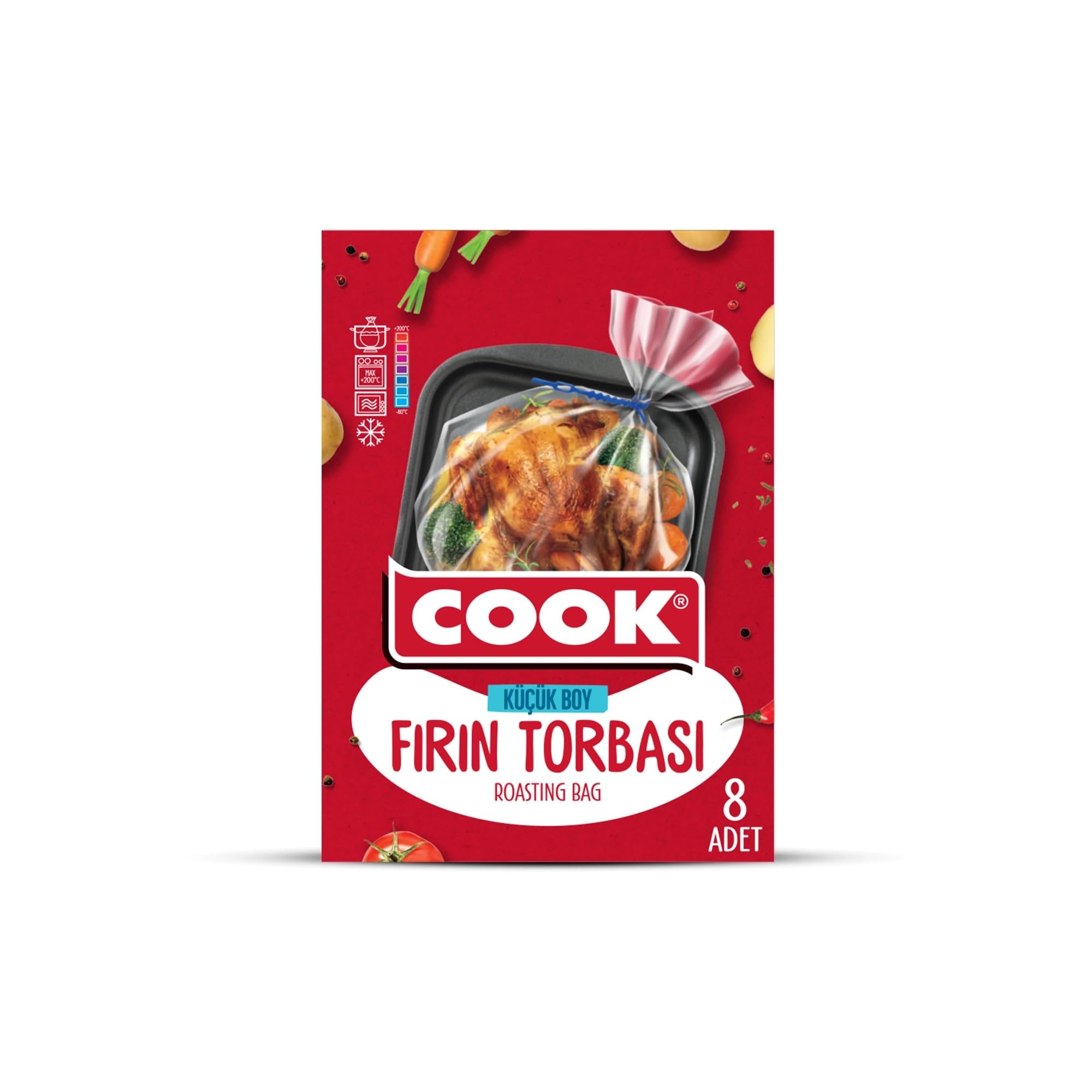 Cook Fırın Torbası Standart Boy 25 x 38 cm (8 Adet/Kutu içi)