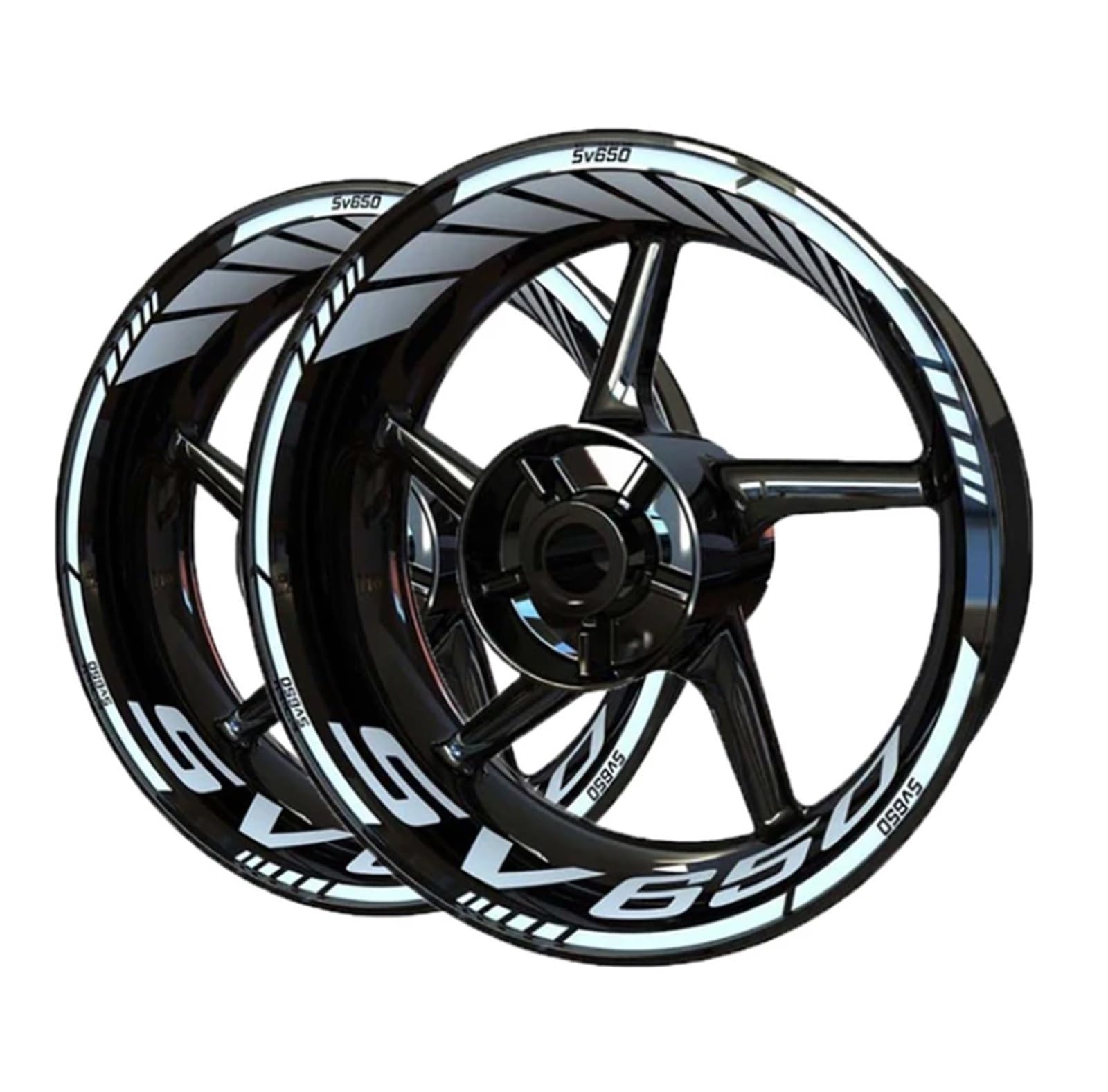 Motorcycle Wheel Stickers Night Reflective Decorative Rim for Suzuki SV650 SV 650(Color1)