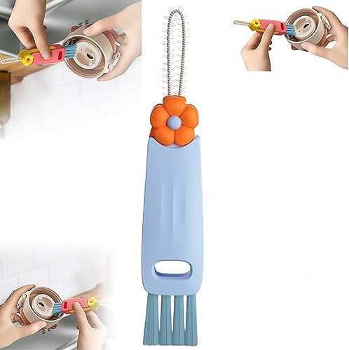 Miniatura 8 de Cepillo de limpieza de tapa de taza 3 en 1, cepillos de limpieza de cubierta de sellado 2025, cepillo de limpieza de grietas, cepillo limpiador de 3