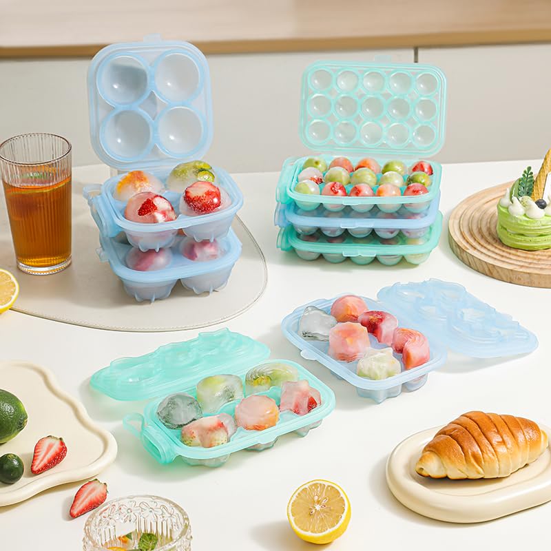 Bandeja de Hielo Redonda de Silicona para 4 Esferas miniatura 3
